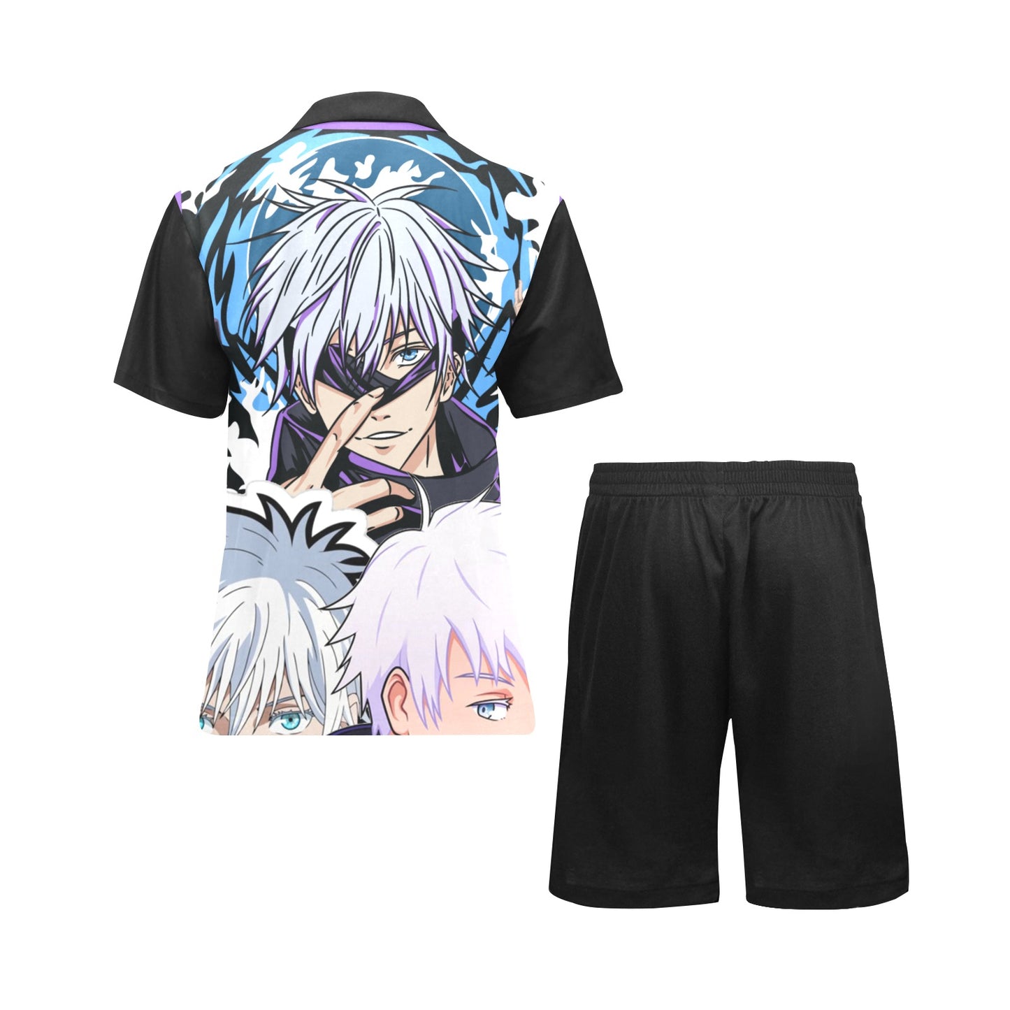 Jujutsu Kaisen - Peek-A-Boo Gojo Men's V-Neck Short Pajama Set