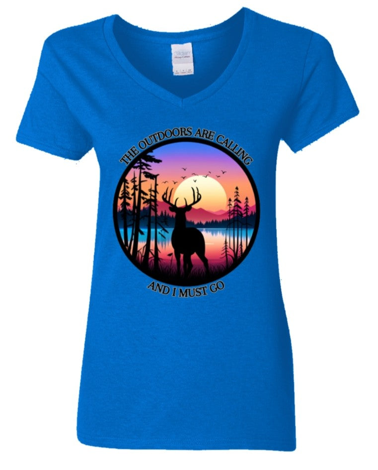 The Grumpy Cookies - Outdoors Ladies V-Neck T-Shirt