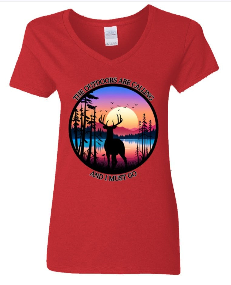 The Grumpy Cookies - Outdoors Ladies V-Neck T-Shirt