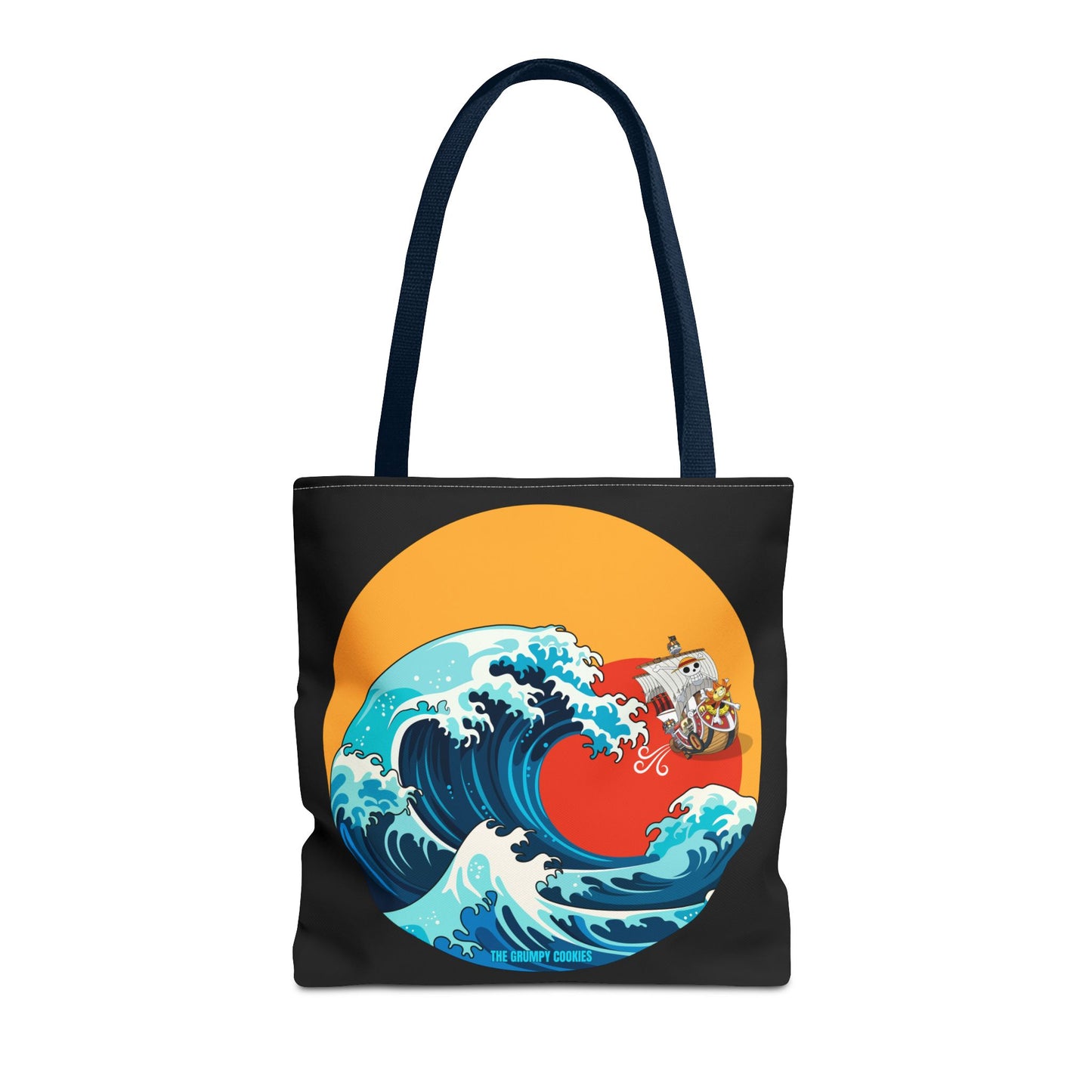 One Piece - Riding the Wave Black Tote Bag