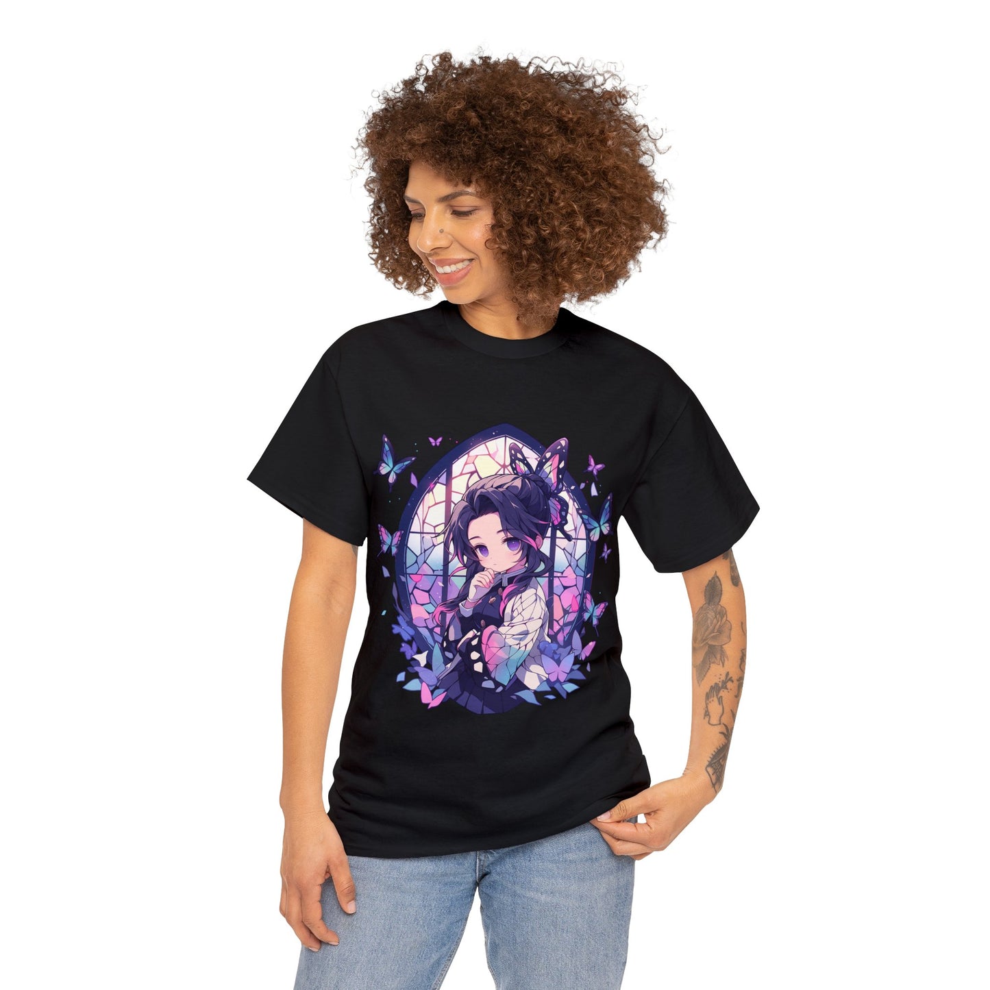 Demon Slayer - Stained Glass Shinobu Kocho Series Unisex Heavy Cotton Tee