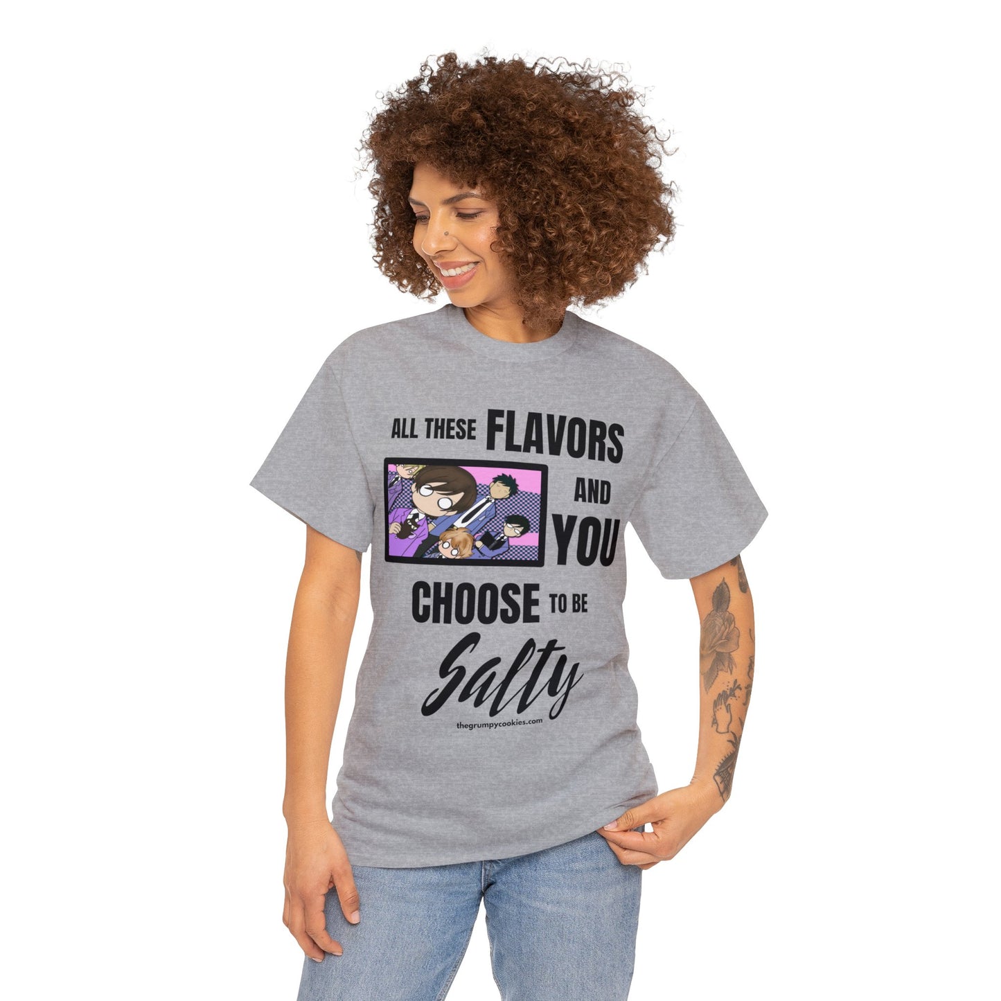 Ouran High School Host Club - Shocked Hosts Choose to Be Salty Unisex Heavy Cotton Tee