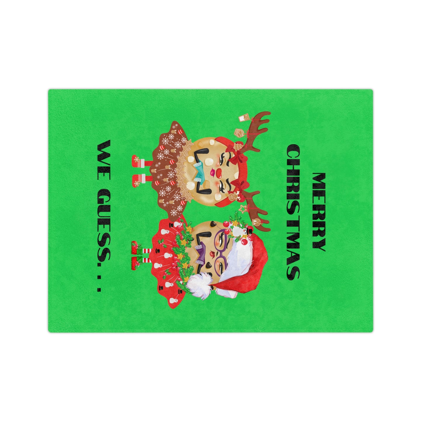 The Grumpy Cookies - Merry Christmas... We Guess Velveteen Minky Blanket