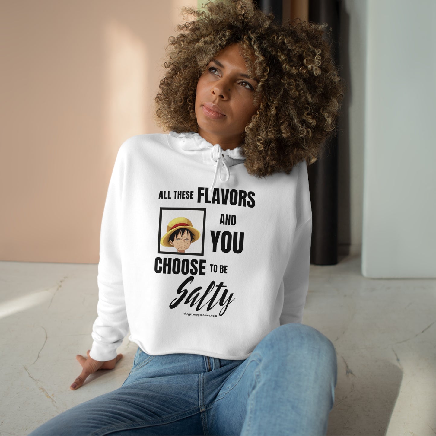 One Piece - Luffy Choose to Be Salty Crop Hoodie