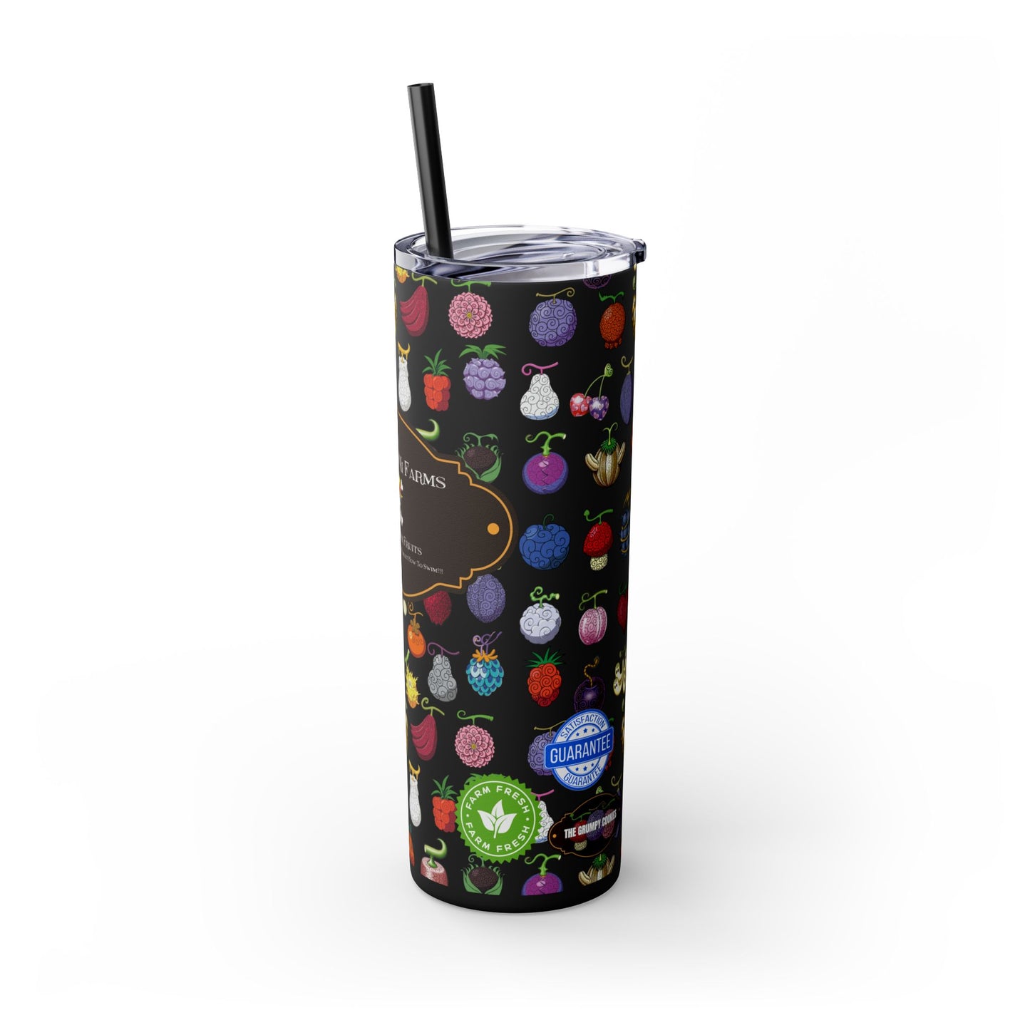 One Piece - Organic Devil Fruit 20oz Skinny Tumbler with Straw
