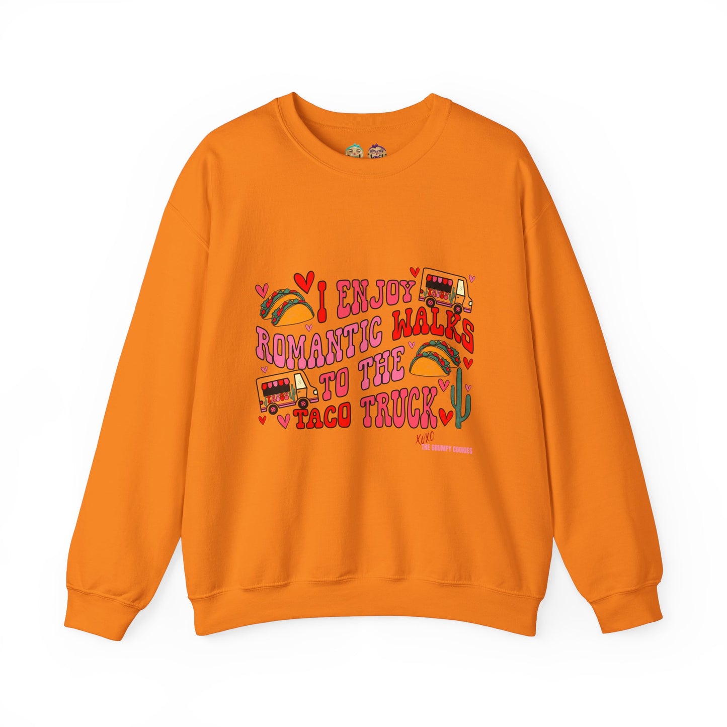The Grumpy Cookies - Romance = Tacos Unisex Heavy Blend™ Crewneck Sweatshirt