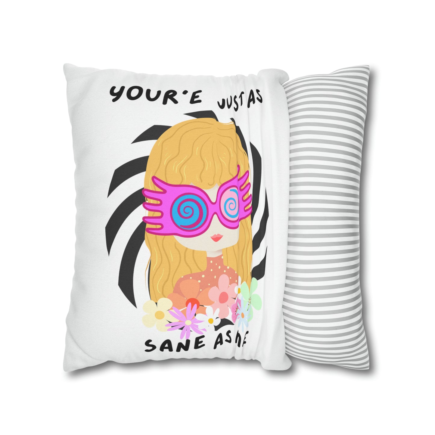 Harry Potter - Just as Sane Spun Polyester Square Pillow Case