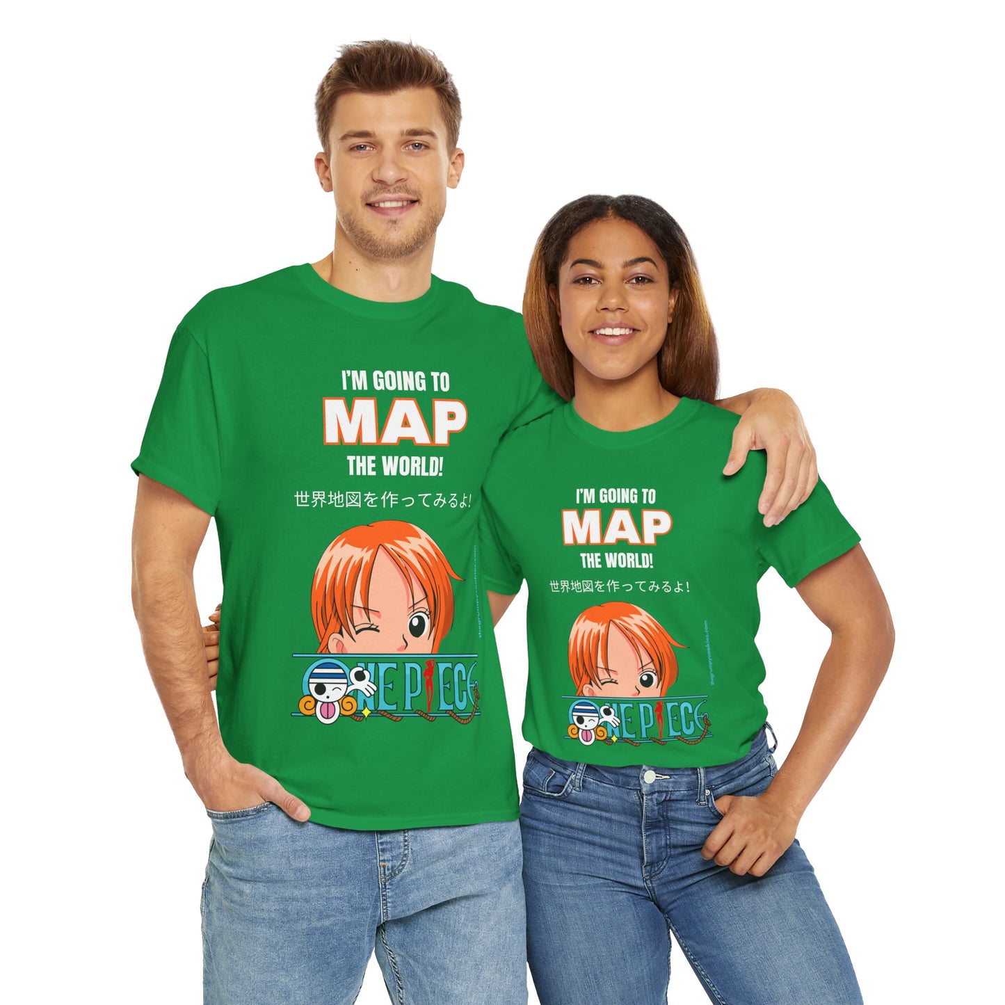 One Piece - Map the World Unisex Heavy Cotton Tee