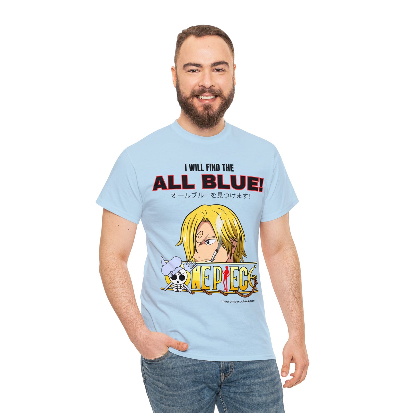 One Piece - Find the All Blue Unisex Heavy Cotton Tee