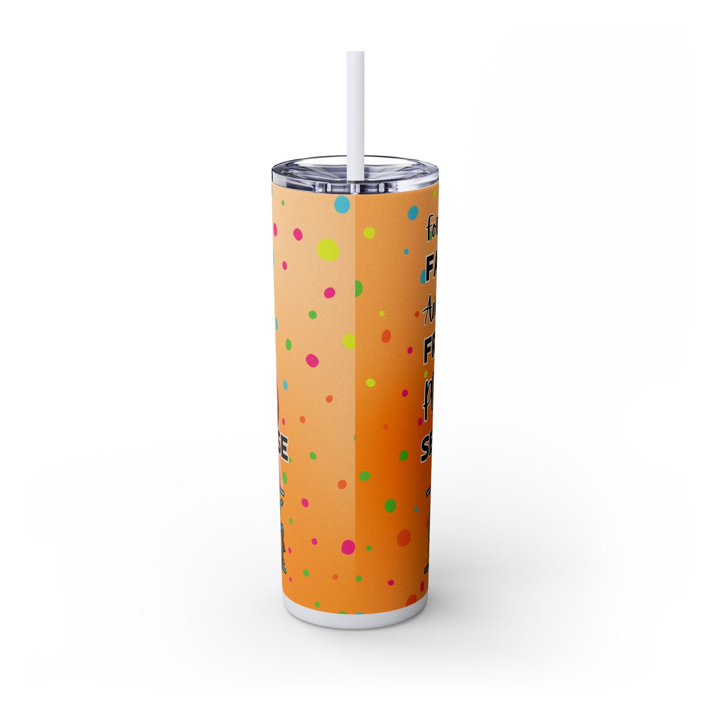 One Piece - Fast and Free Service Skinny Tumbler with Straw, 20oz