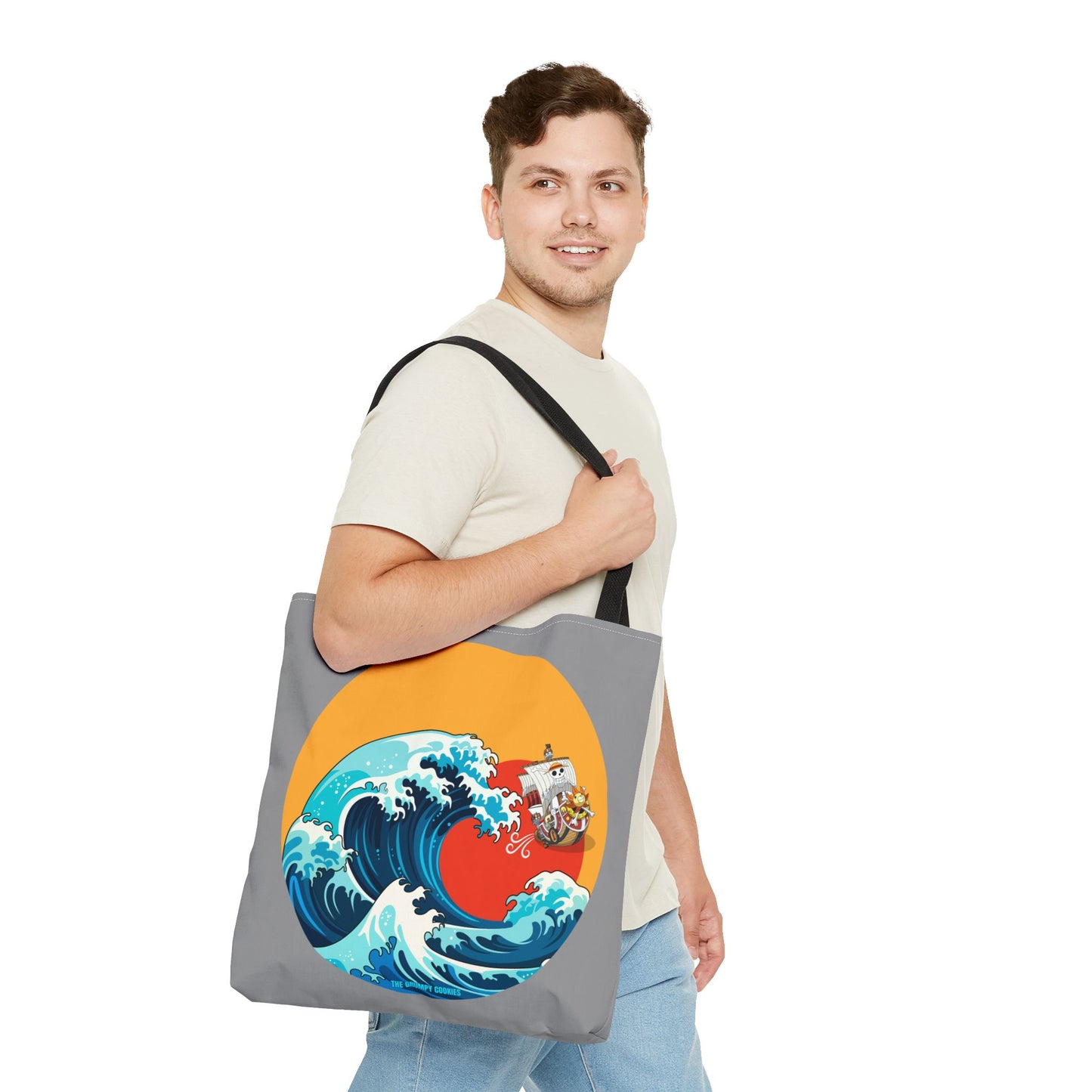 One Piece - Riding the Wave Grey Tote Bag