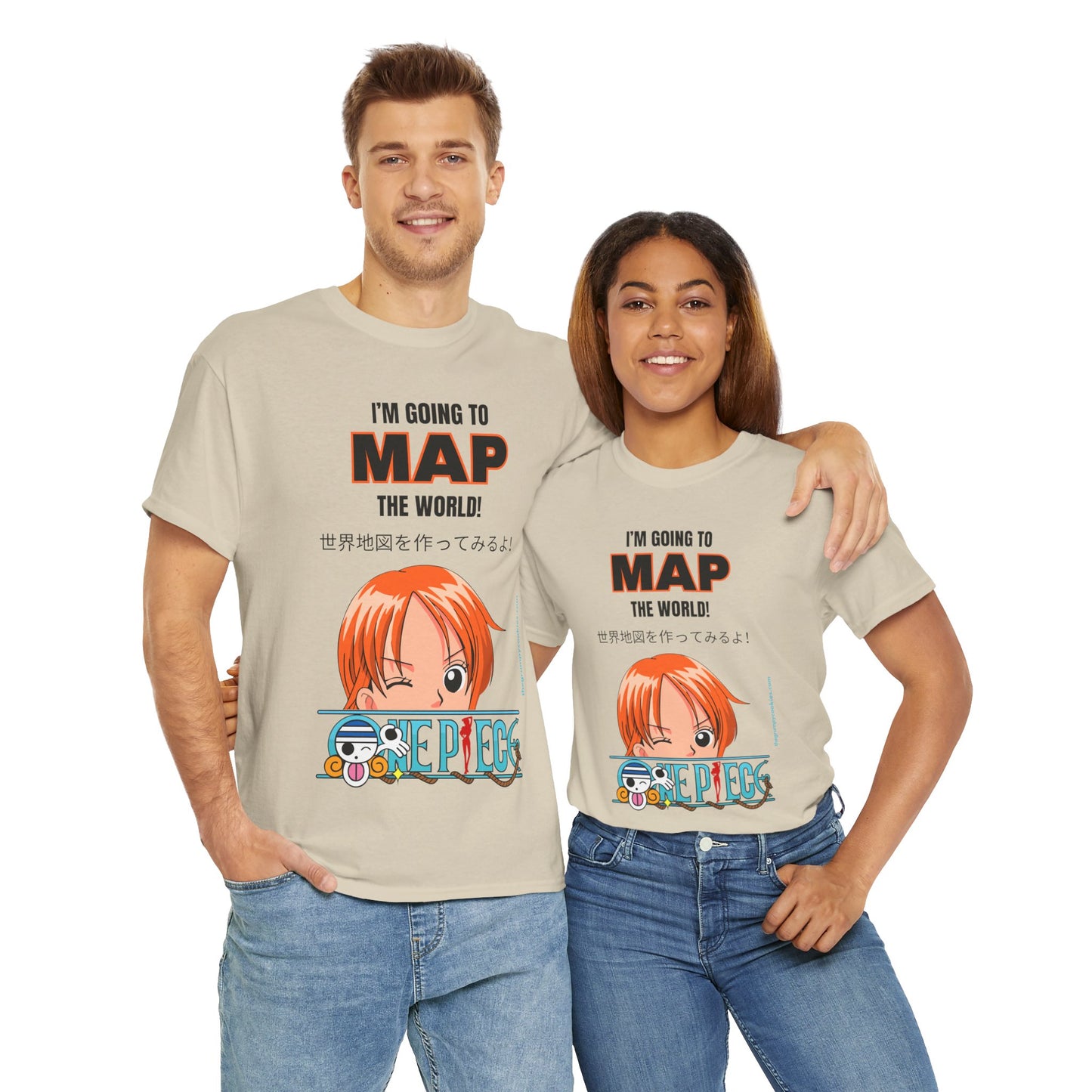 One Piece - Map the World Unisex Heavy Cotton Tee