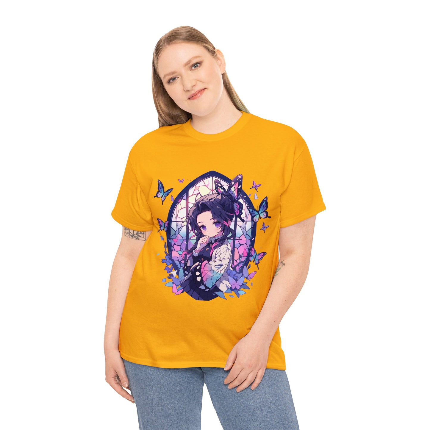 Demon Slayer - Stained Glass Shinobu Kocho Series Unisex Heavy Cotton Tee