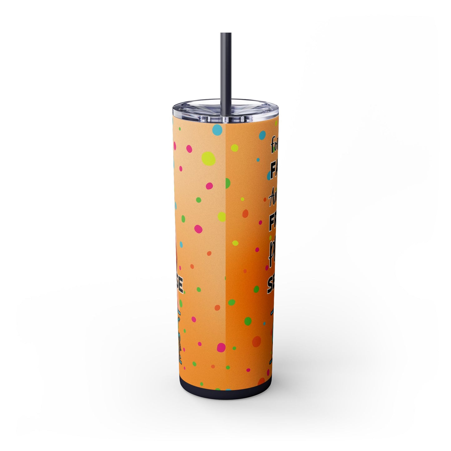 One Piece - Fast and Free Service Skinny Tumbler with Straw, 20oz