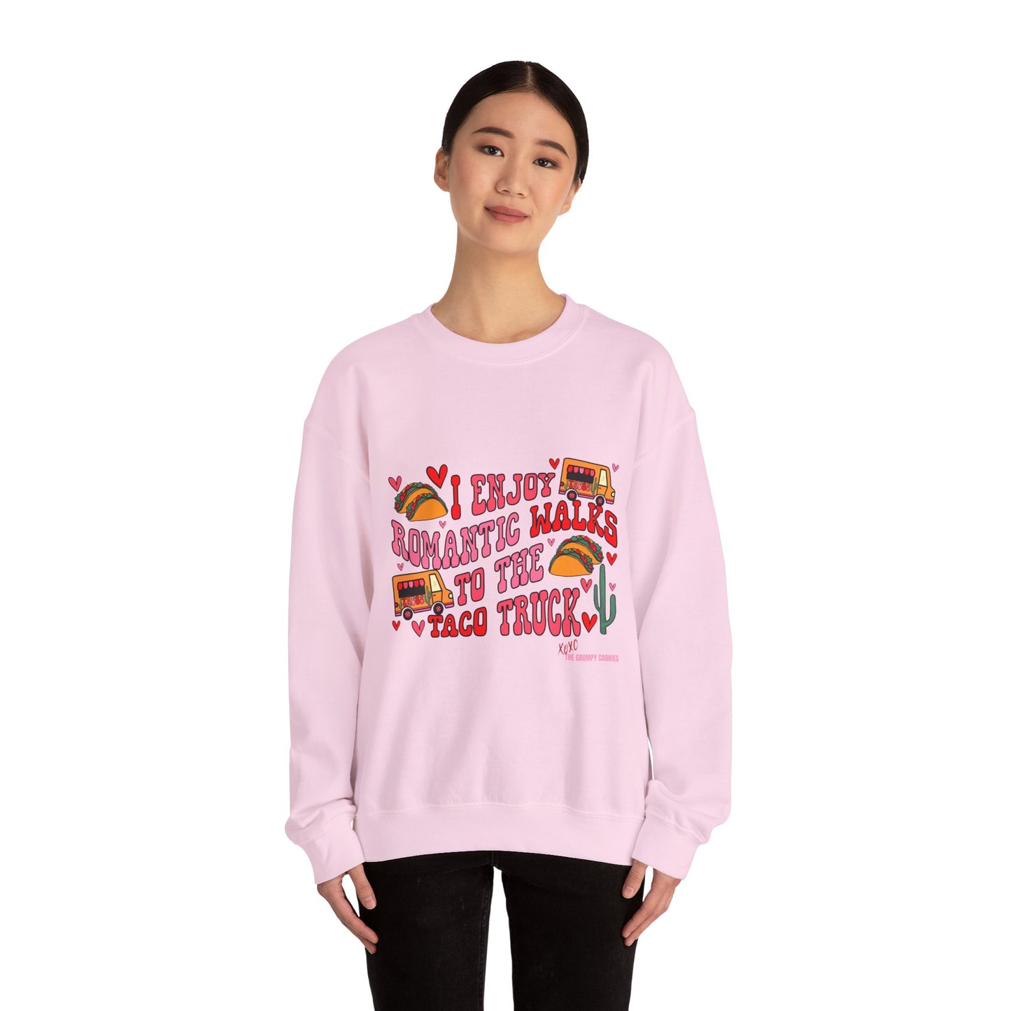 The Grumpy Cookies - Romance = Tacos Unisex Heavy Blend™ Crewneck Sweatshirt