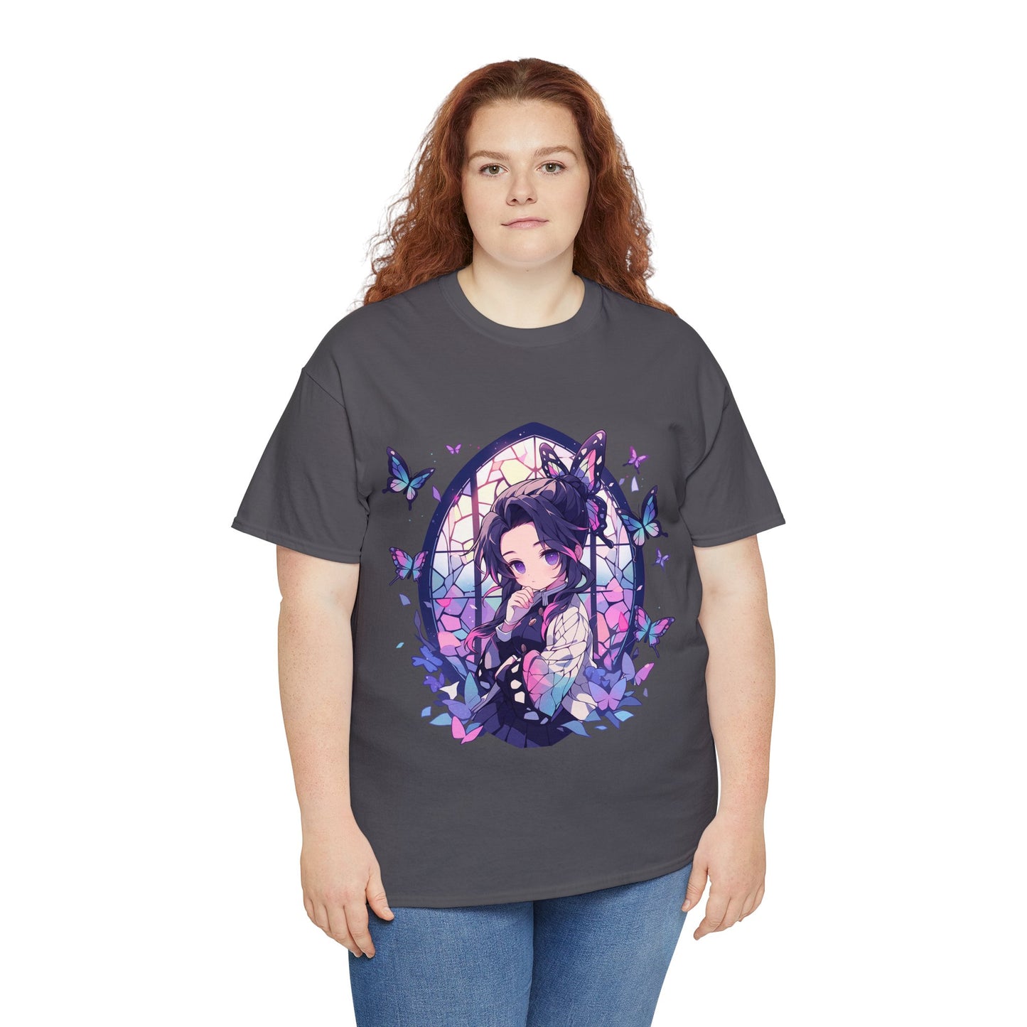 Demon Slayer - Stained Glass Shinobu Kocho Series Unisex Heavy Cotton Tee