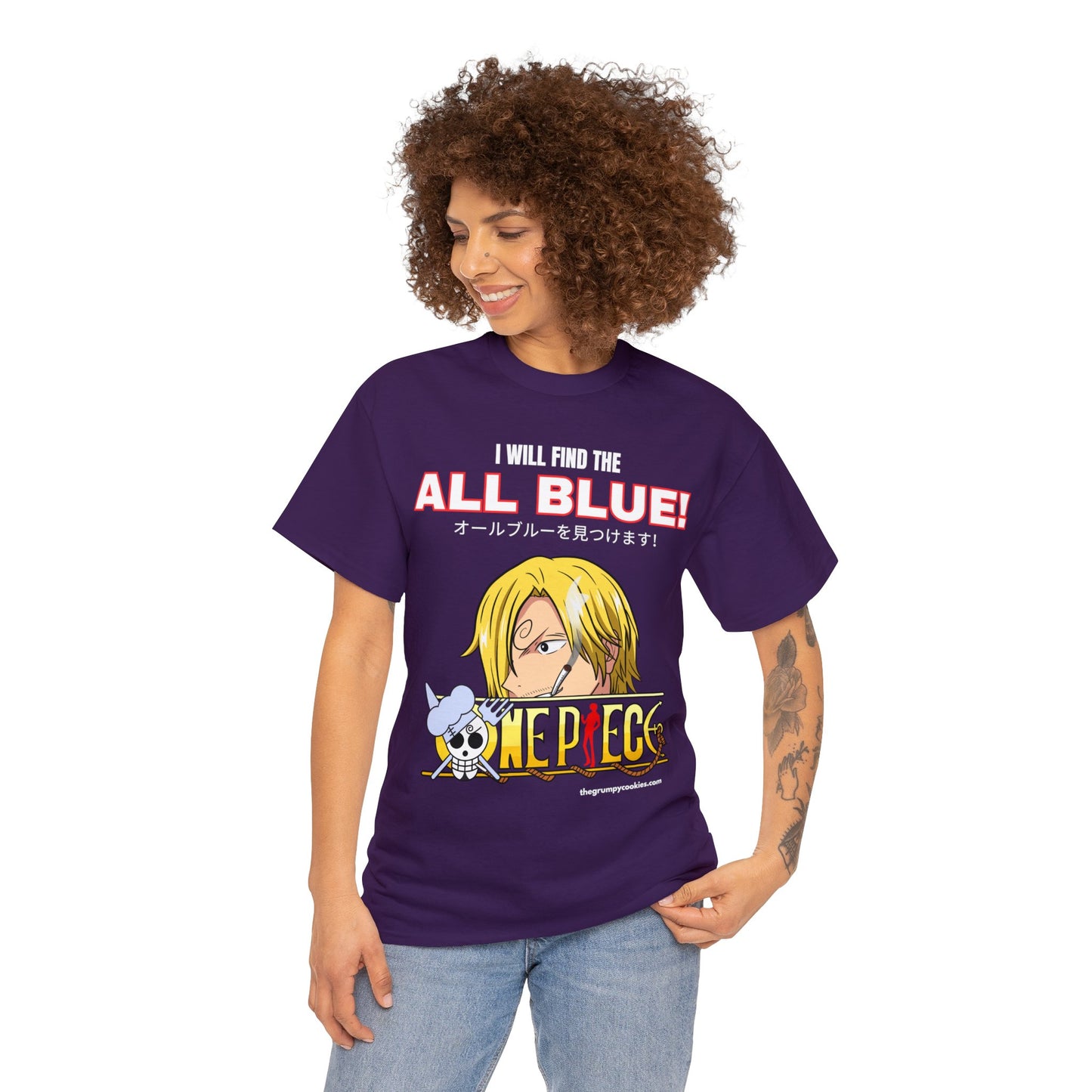 One Piece - Find the All Blue Unisex Heavy Cotton Tee