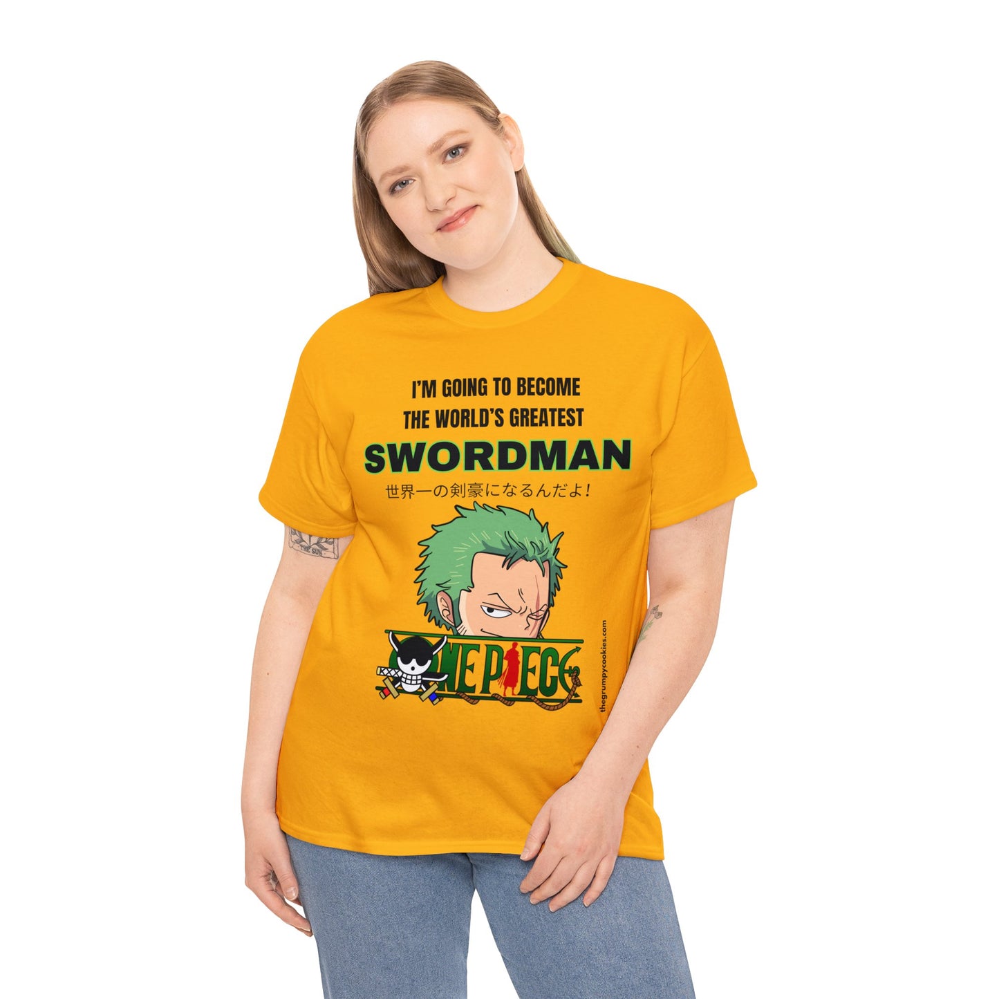 One Piece - World's Greatest Swordsman Unisex Heavy Cotton Tee