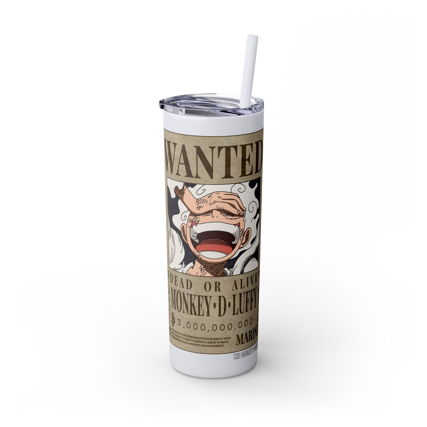 One Piece - Luffy Fifth Gear Skinny Tumbler with Straw, 20oz