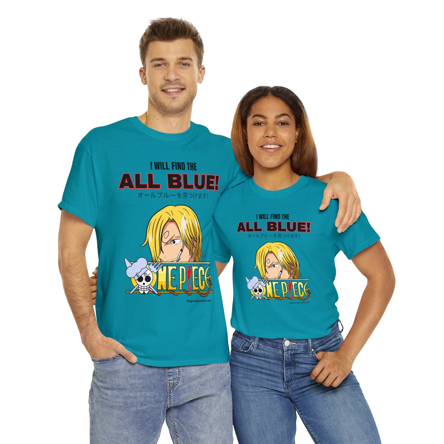 One Piece - Find the All Blue Unisex Heavy Cotton Tee