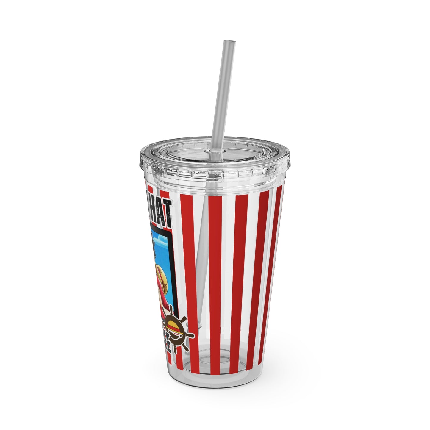 Straw Hat Coffee - Captain Luffy Sunsplash Tumbler with Straw, 16oz