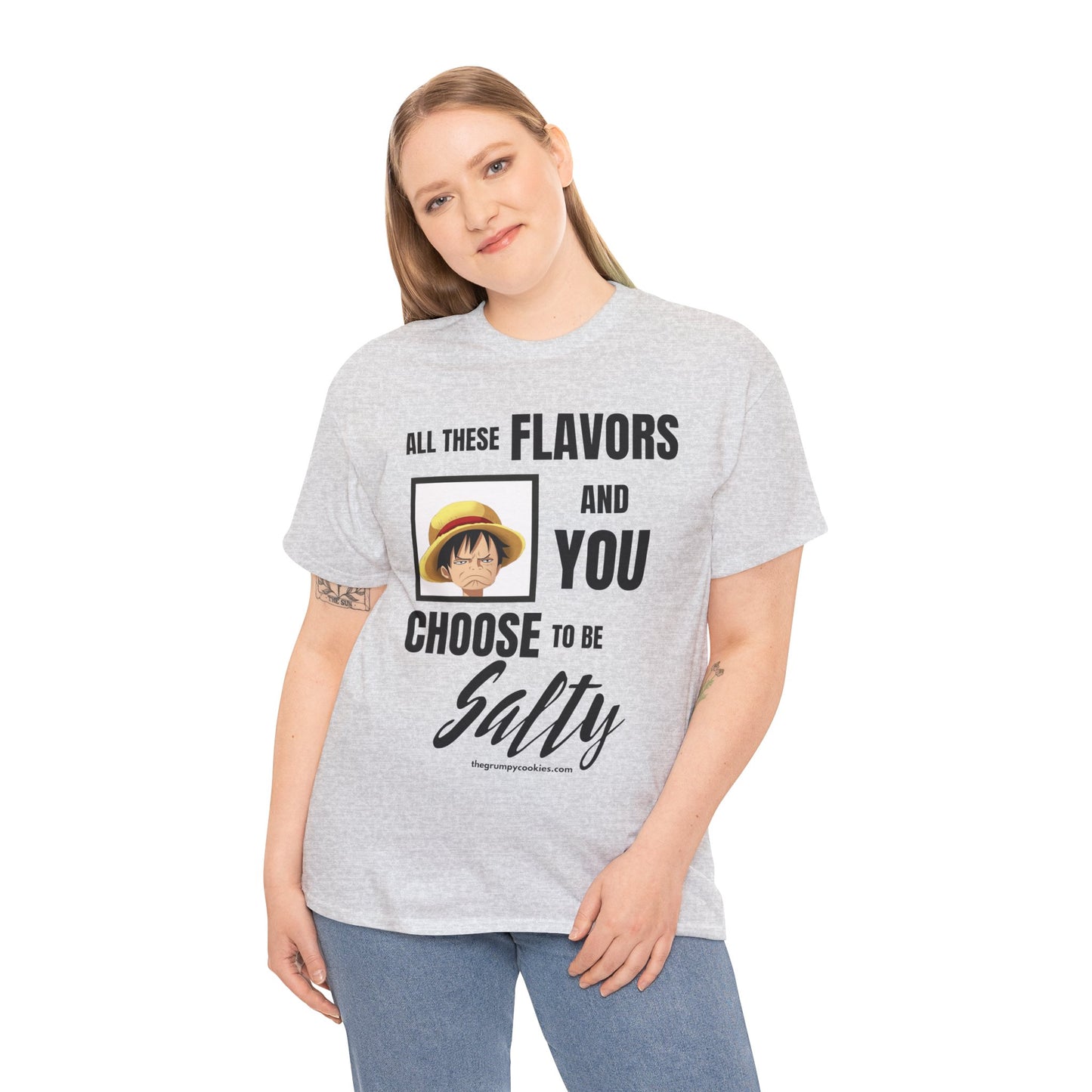 One Piece - Luffy Choose to Be Salty Unisex Heavy Cotton Tee