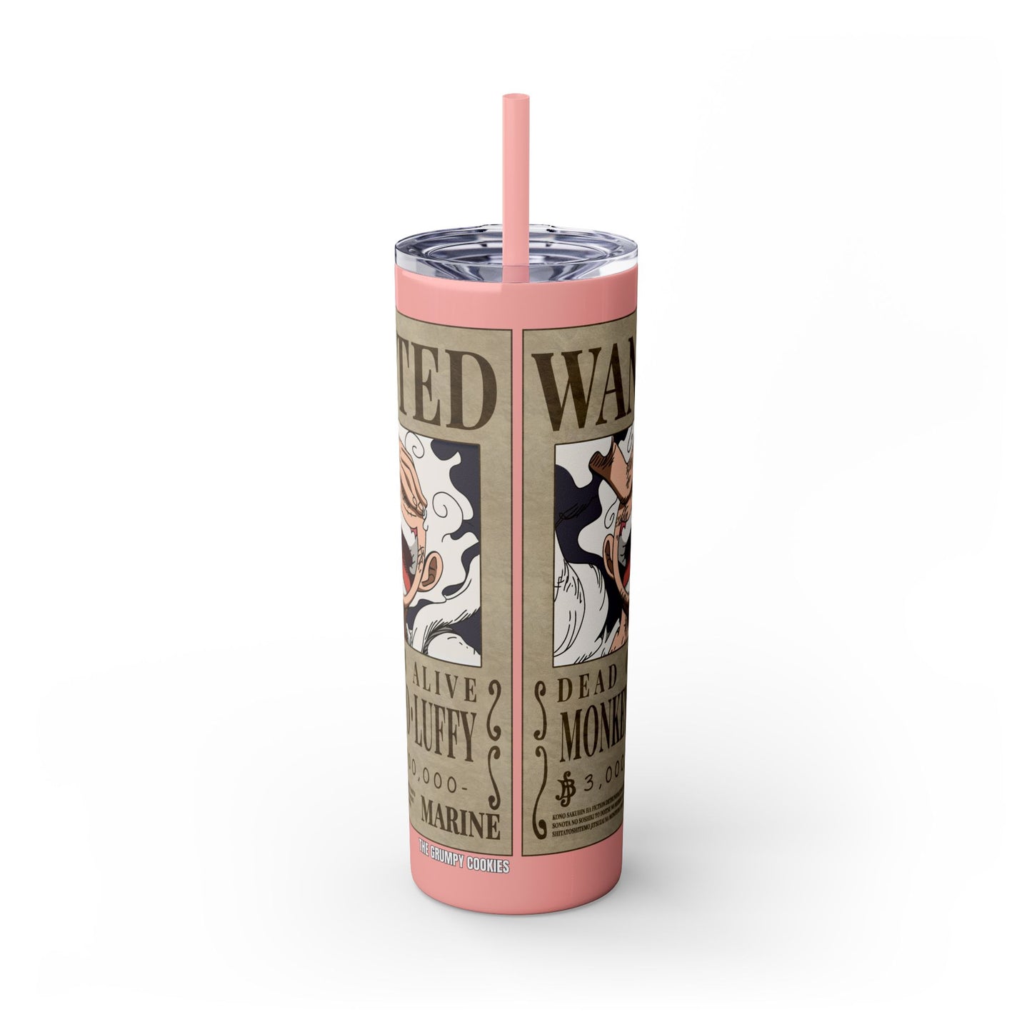 One Piece - Luffy Fifth Gear Skinny Tumbler with Straw, 20oz