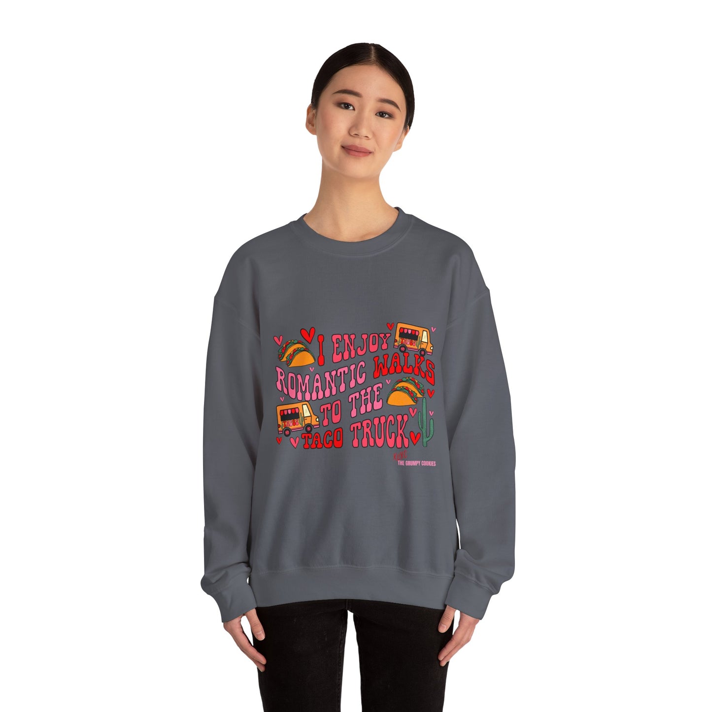 The Grumpy Cookies - Romance = Tacos Unisex Heavy Blend™ Crewneck Sweatshirt