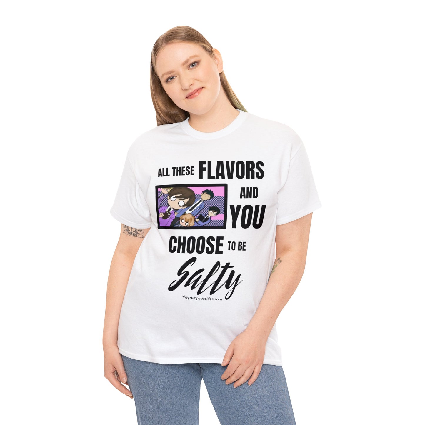 Ouran High School Host Club - Shocked Hosts Choose to Be Salty Unisex Heavy Cotton Tee