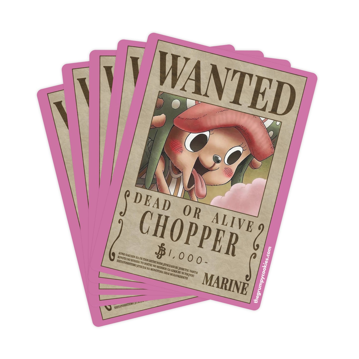 One Piece - Chopper Wanted Poster Poker Cards