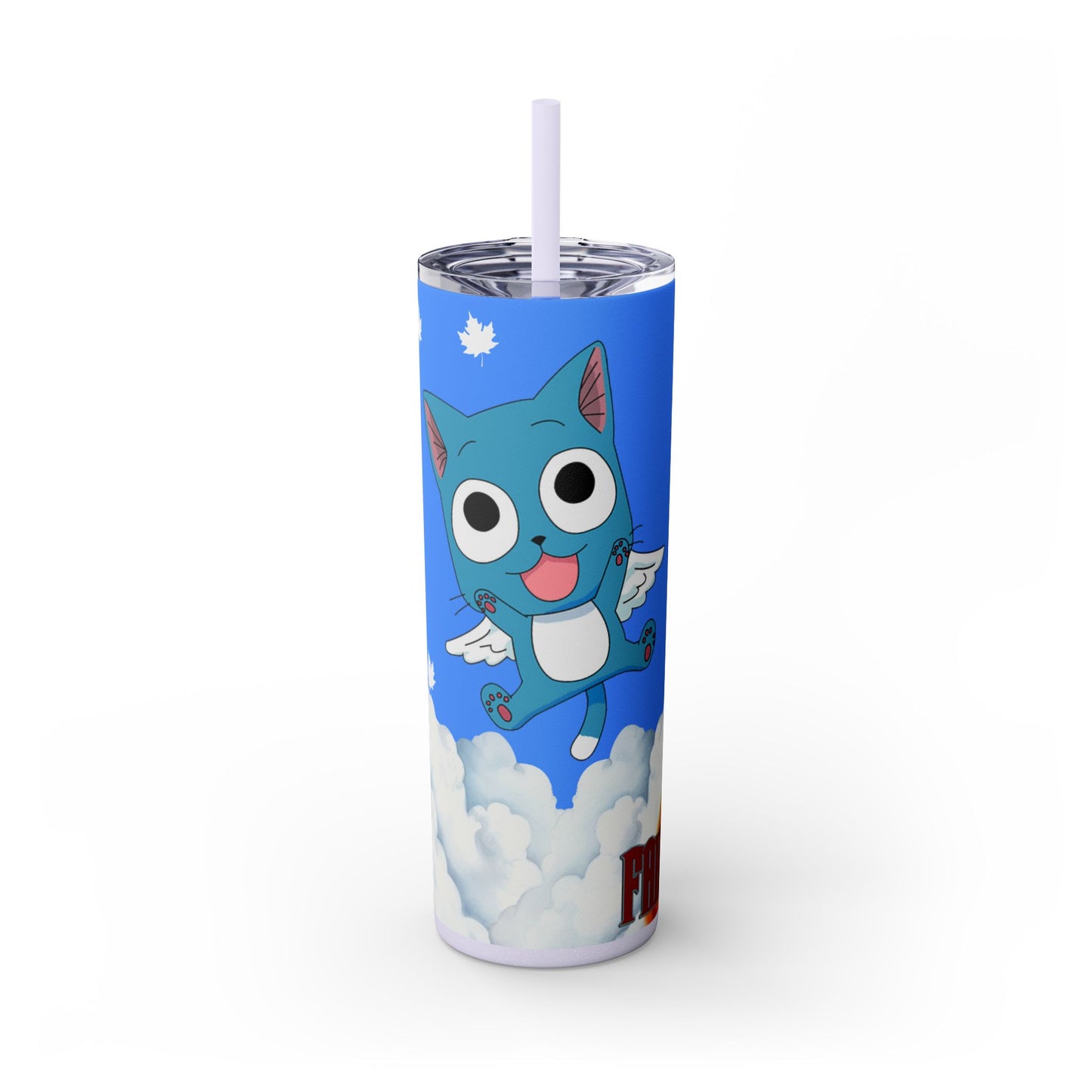 Fairy Tail - Happy As Can Be Skinny Tumbler with Straw, 20oz