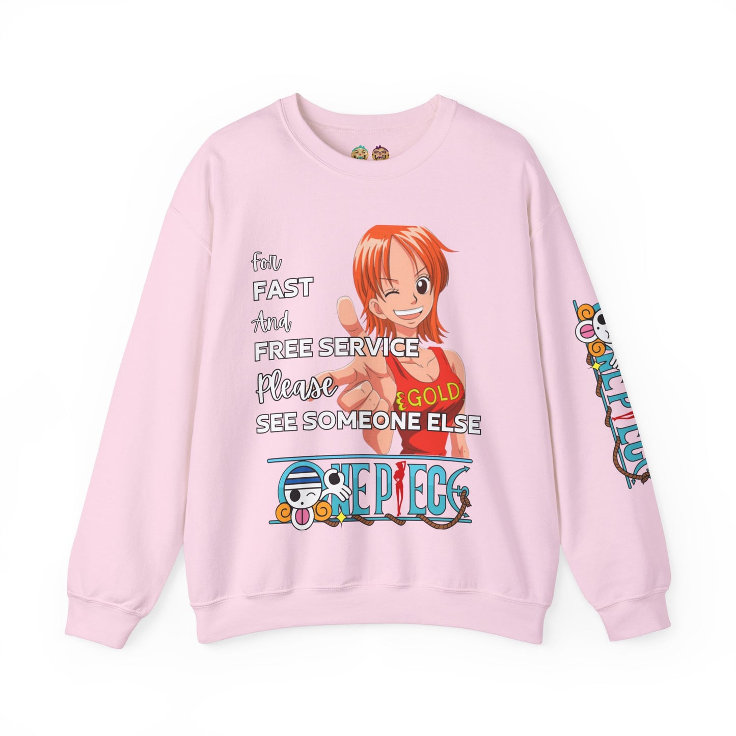 One Piece - Fast and Free Service Unisex Heavy Blend™ Crewneck Sweatshirt