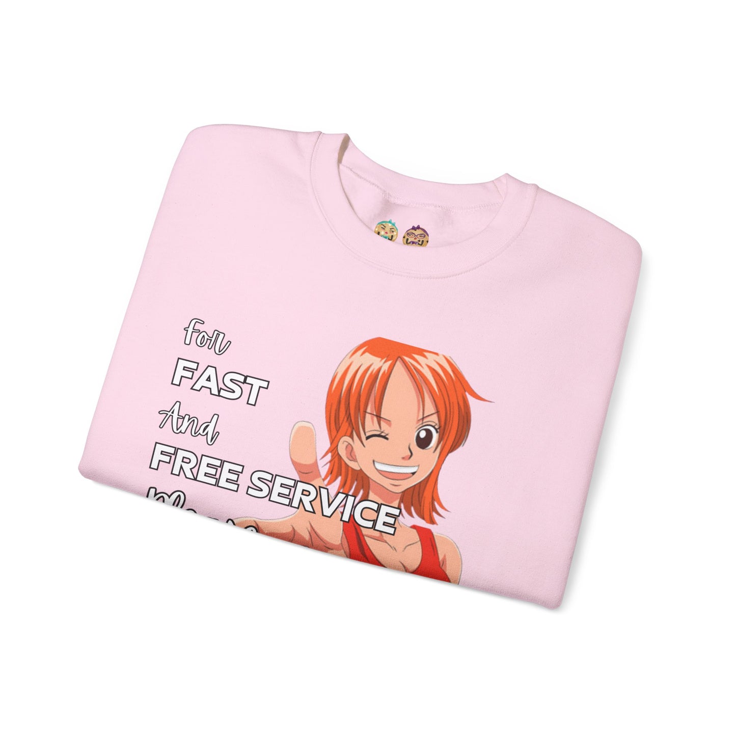 One Piece - Fast and Free Service Unisex Heavy Blend™ Crewneck Sweatshirt