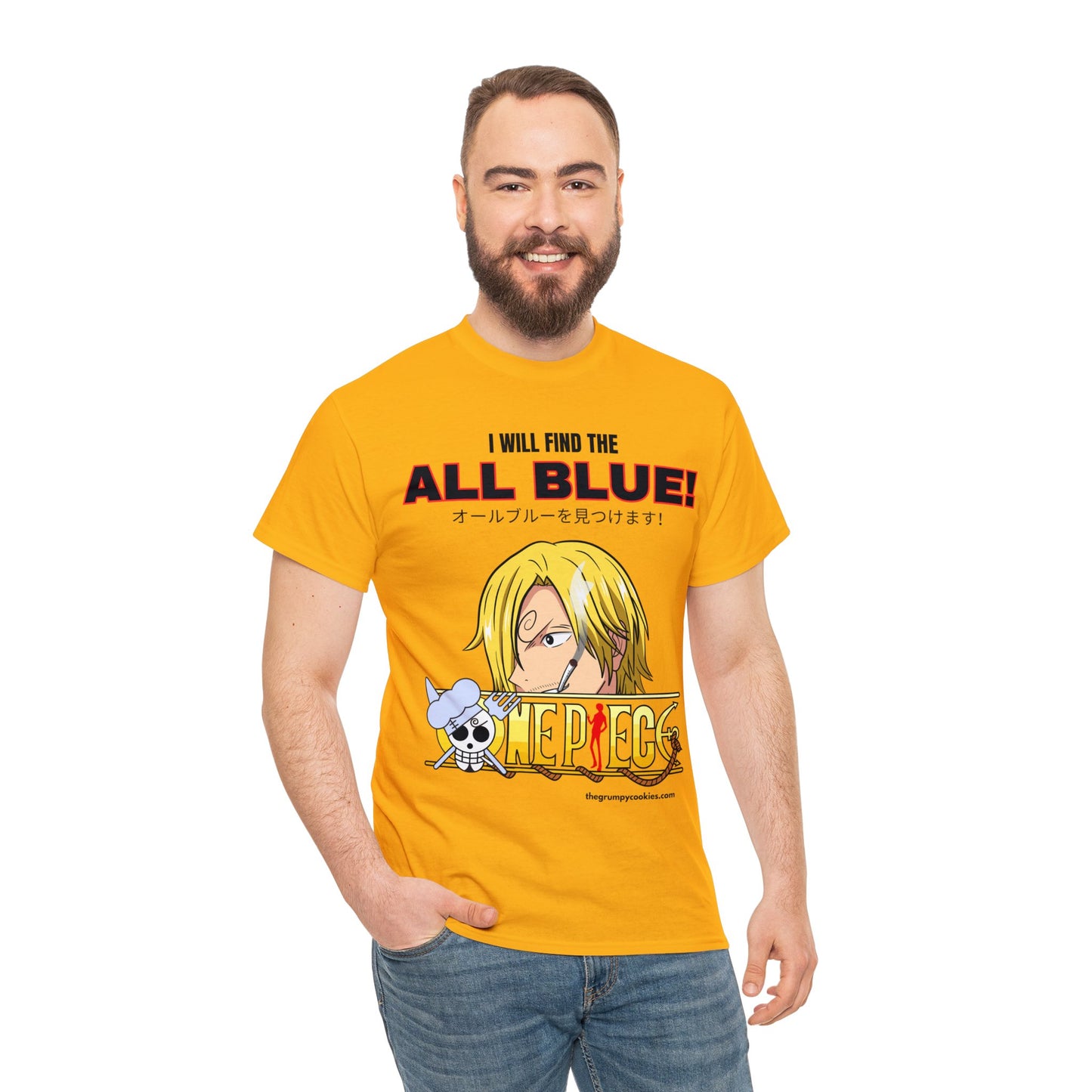 One Piece - Find the All Blue Unisex Heavy Cotton Tee
