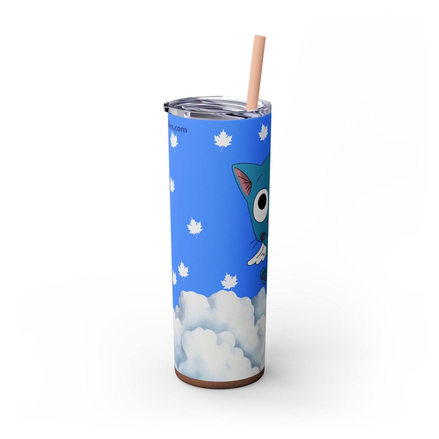 Fairy Tail - Happy As Can Be Skinny Tumbler with Straw, 20oz