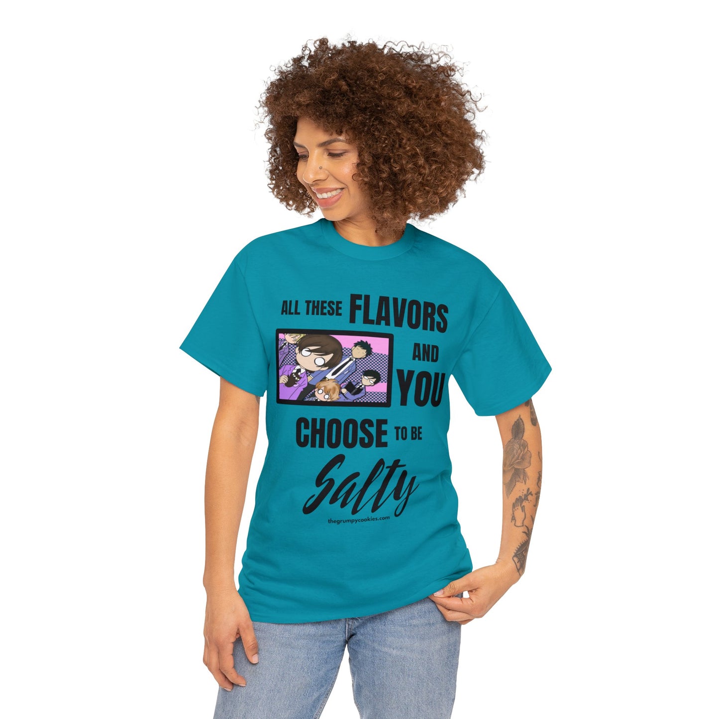 Ouran High School Host Club - Shocked Hosts Choose to Be Salty Unisex Heavy Cotton Tee