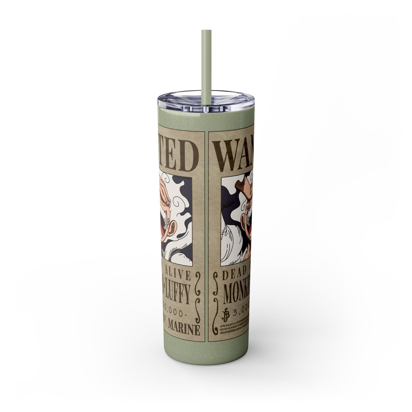 One Piece - Luffy Fifth Gear Skinny Tumbler with Straw, 20oz
