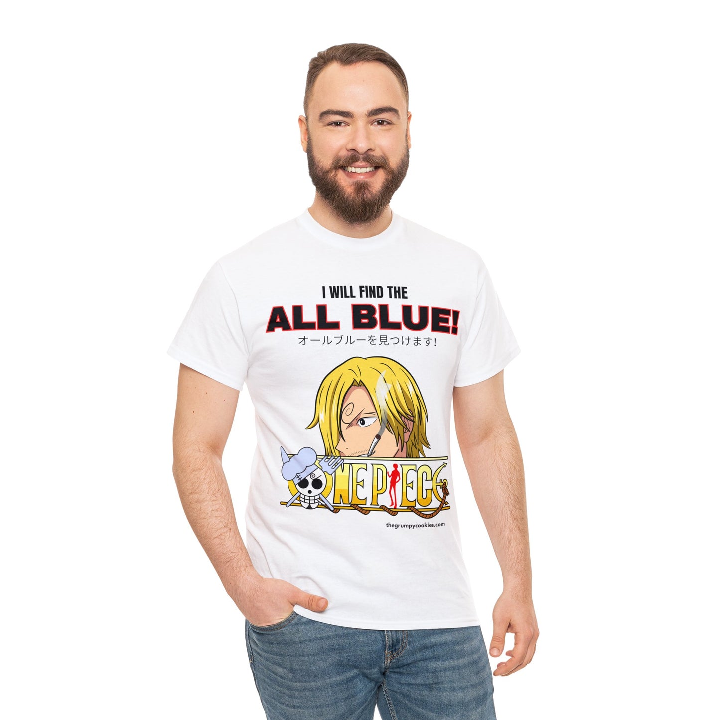 One Piece - Find the All Blue Unisex Heavy Cotton Tee