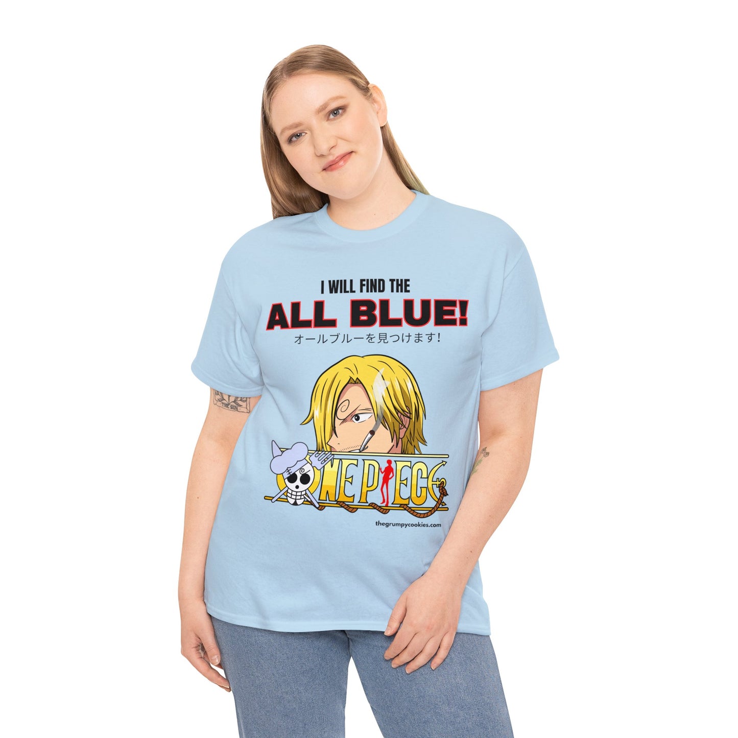 One Piece - Find the All Blue Unisex Heavy Cotton Tee