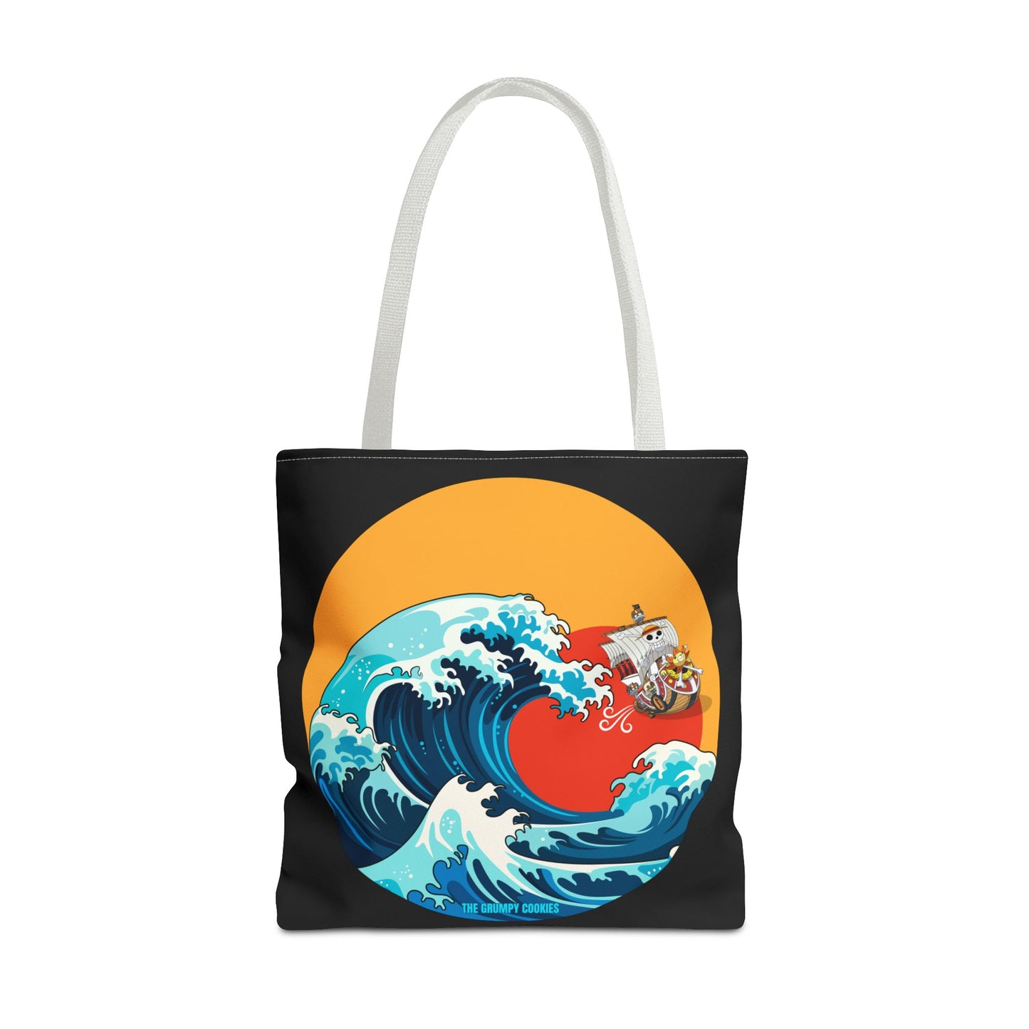 One Piece - Riding the Wave Black Tote Bag