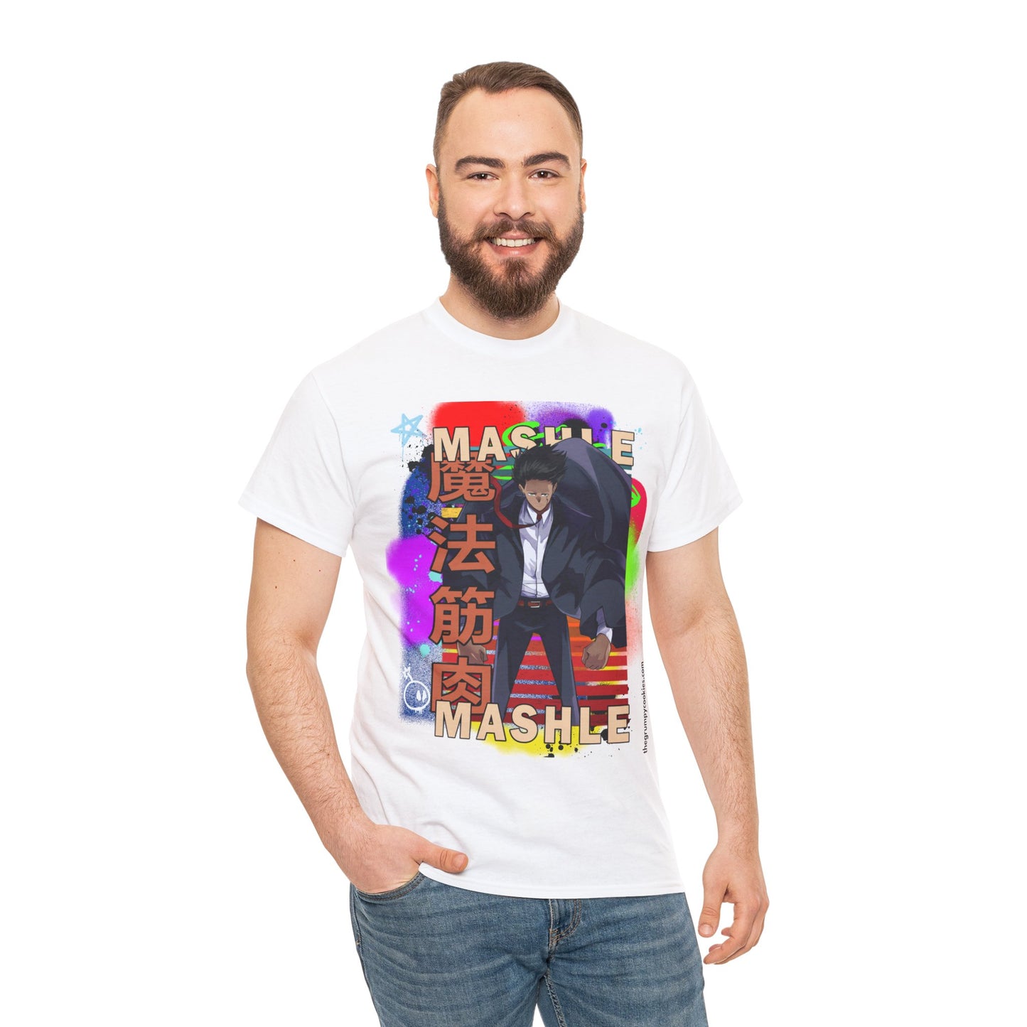 Mashle - Mash Burnedead Graffiti Unisex Heavy Cotton Tee