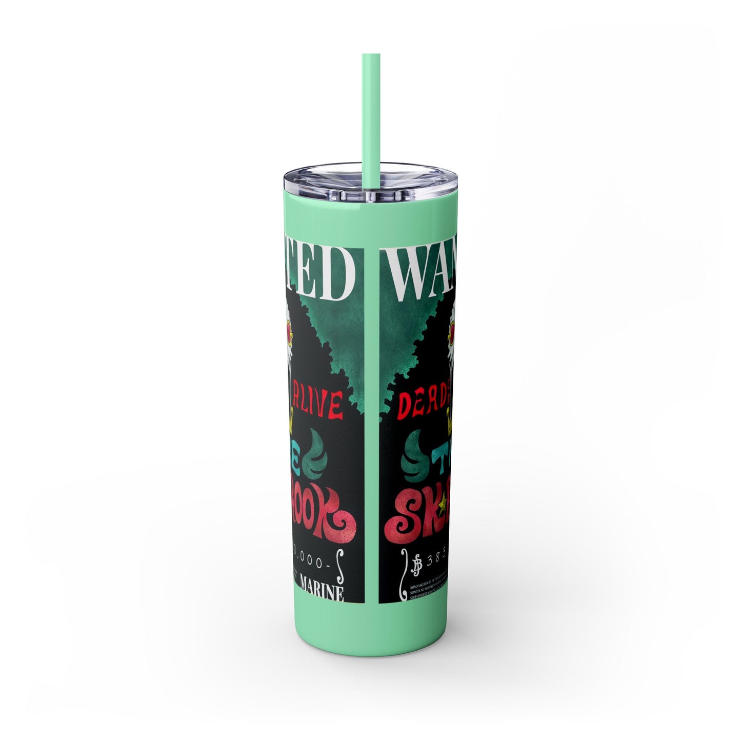 One Piece - Brook Wanted Poster Tumbler with Straw, 20oz