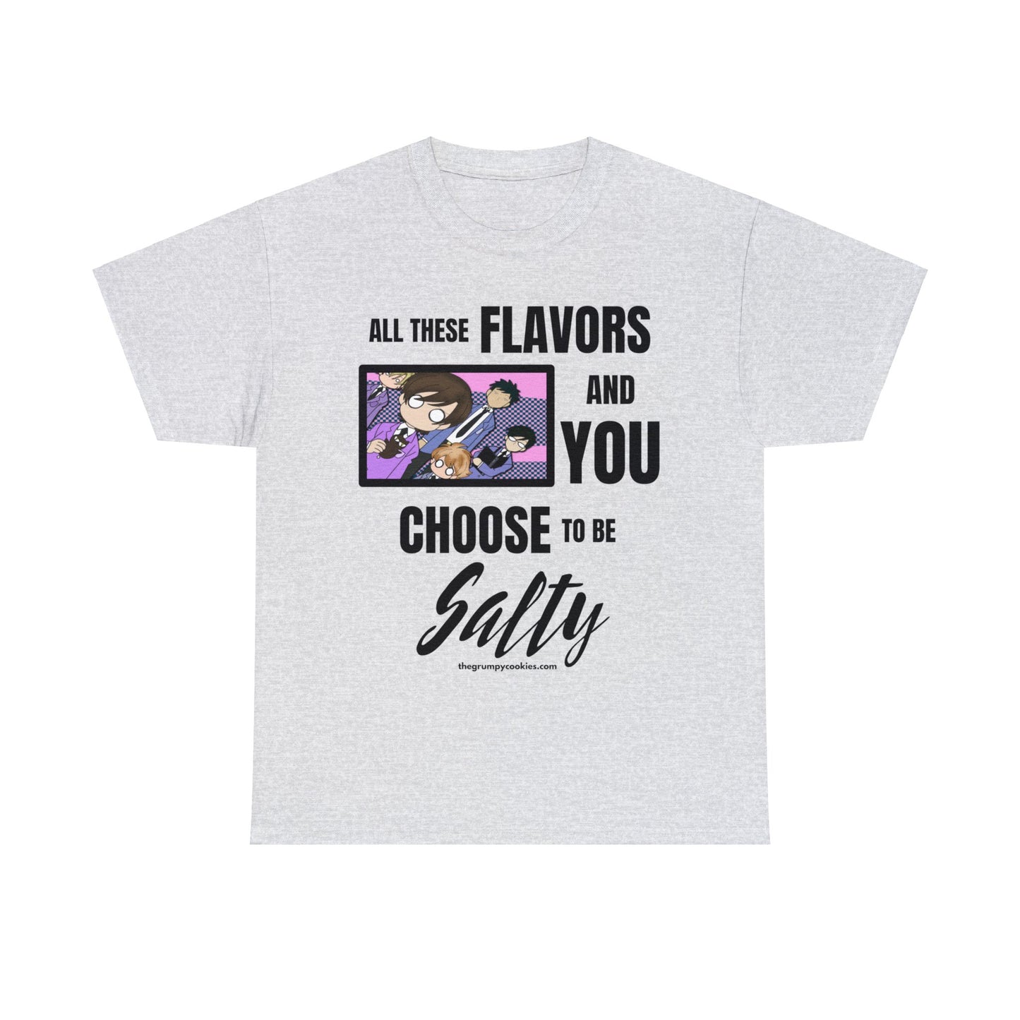 Ouran High School Host Club - Shocked Hosts Choose to Be Salty Unisex Heavy Cotton Tee