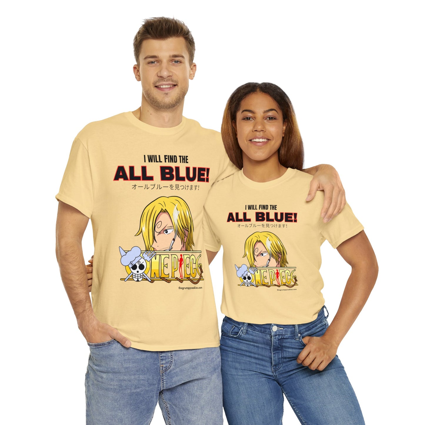 One Piece - Find the All Blue Unisex Heavy Cotton Tee