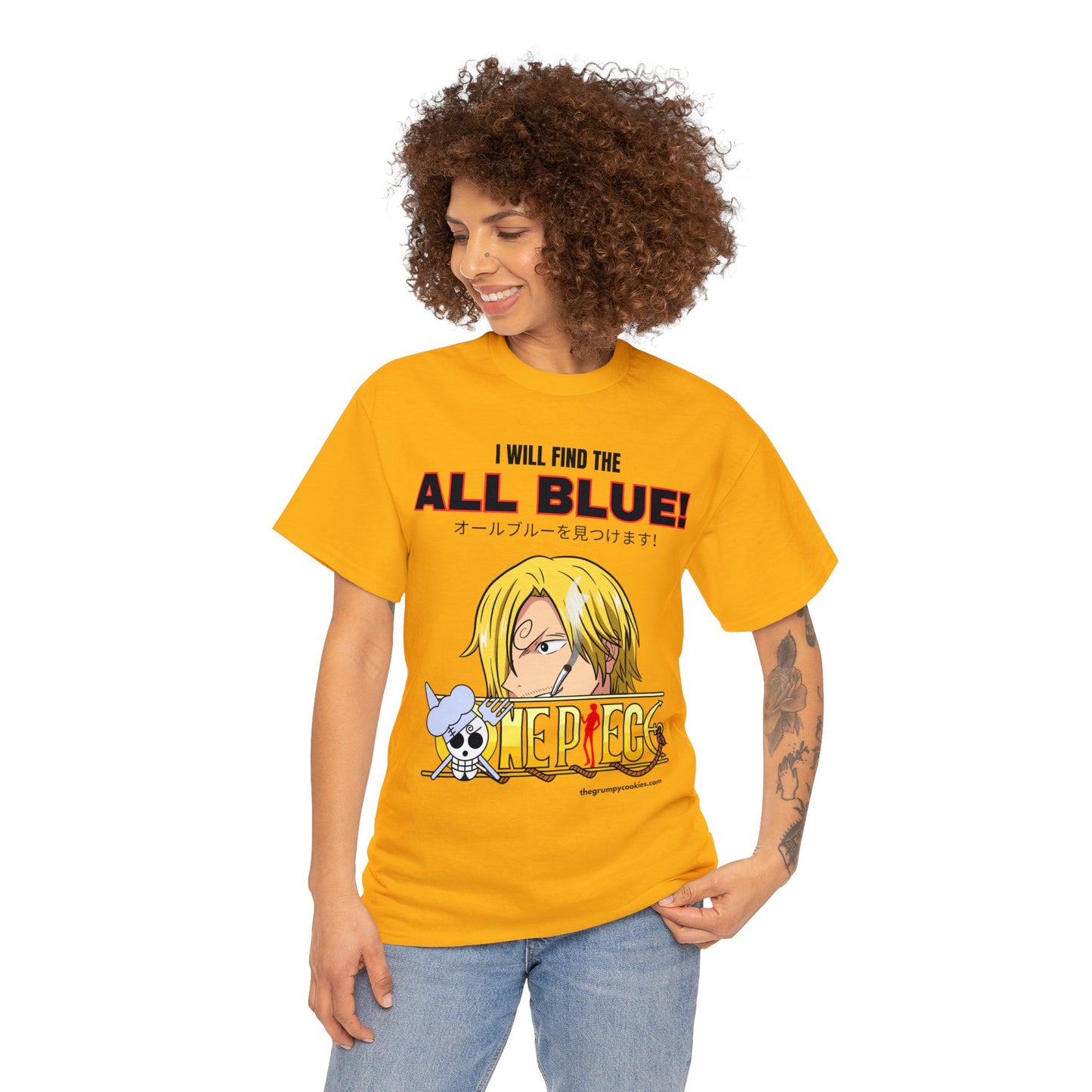 One Piece - Find the All Blue Unisex Heavy Cotton Tee