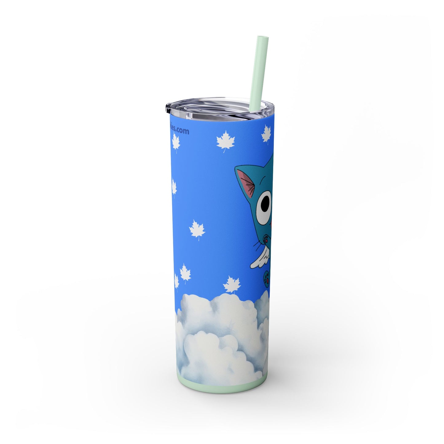 Fairy Tail - Happy As Can Be Skinny Tumbler with Straw, 20oz