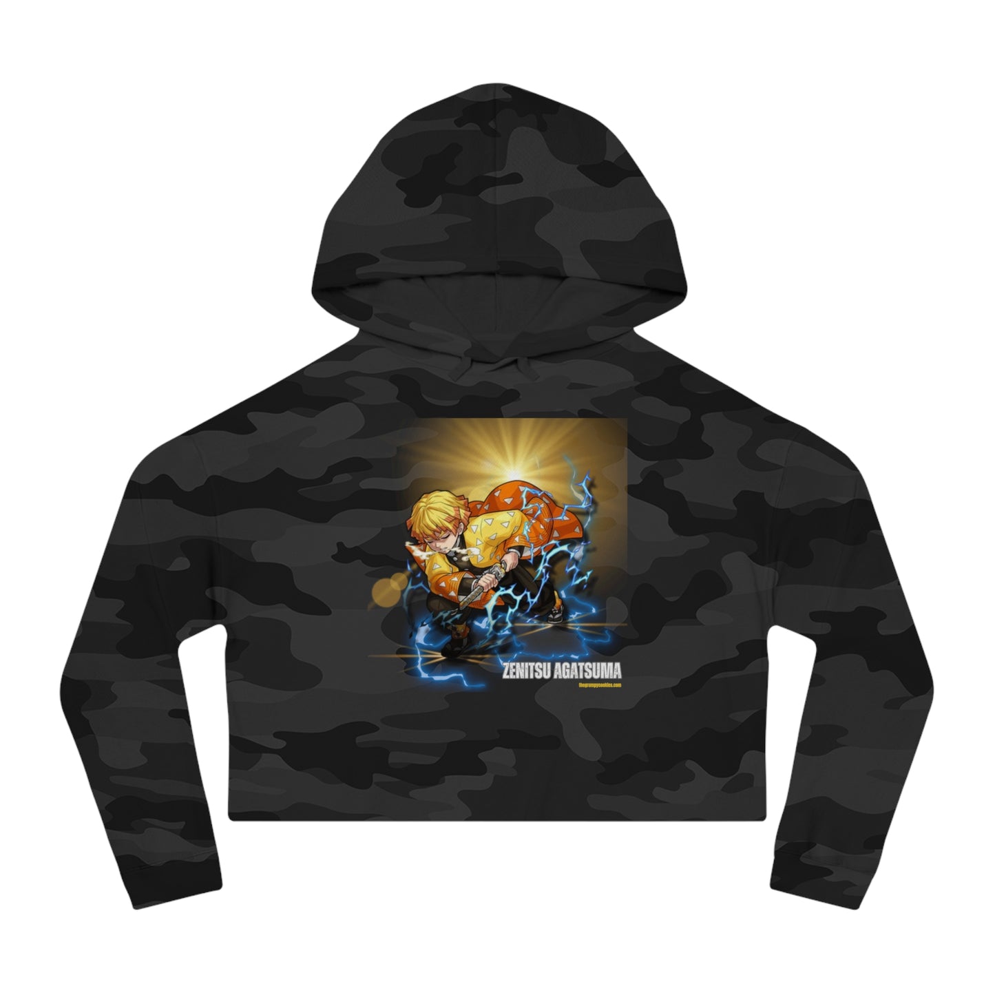 Demon Slayer - Zenitsu Agatsuma Crew Women’s Cropped Hooded Sweatshirt