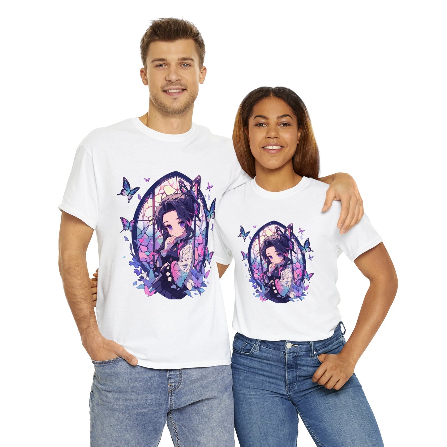 Demon Slayer - Stained Glass Shinobu Kocho Series Unisex Heavy Cotton Tee