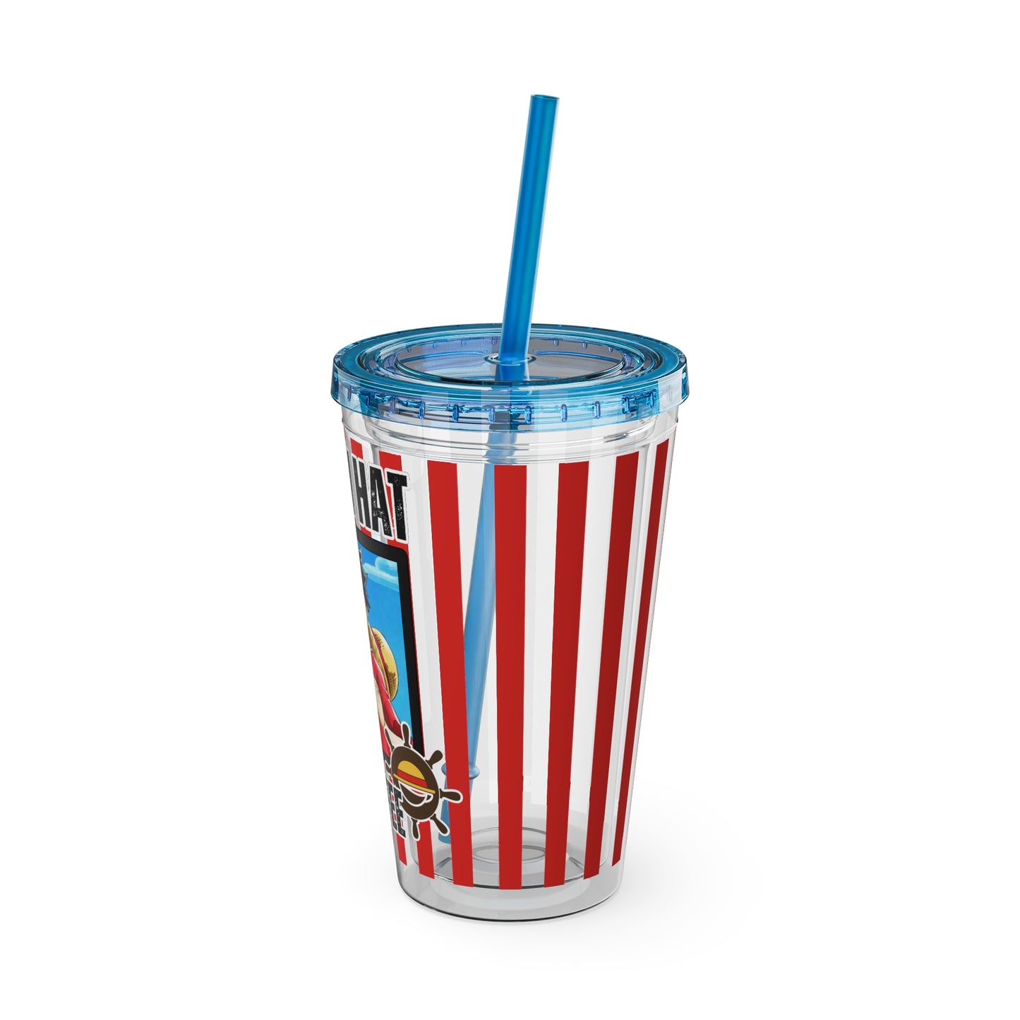 Straw Hat Coffee - Captain Luffy Sunsplash Tumbler with Straw, 16oz