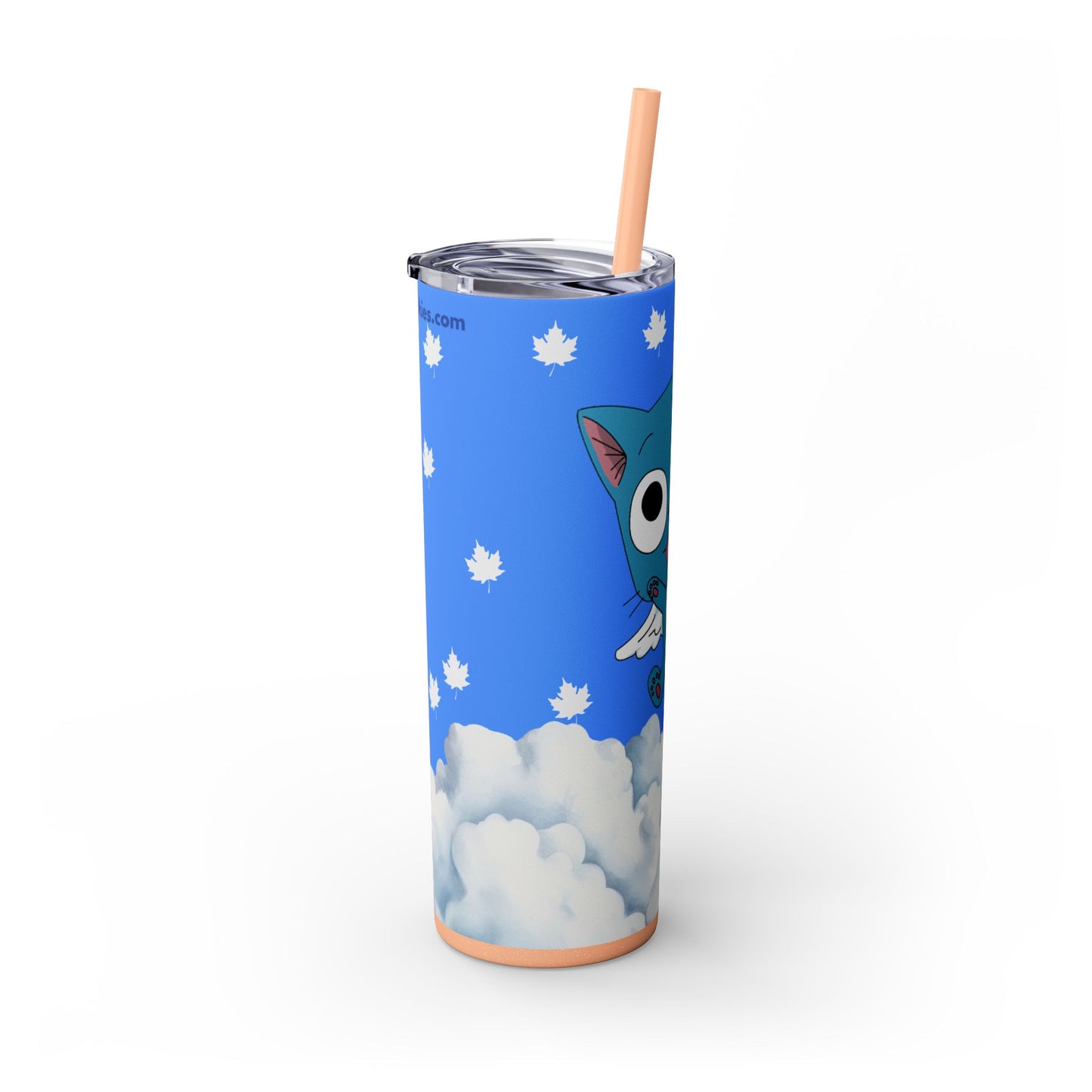 Fairy Tail - Happy As Can Be Skinny Tumbler with Straw, 20oz